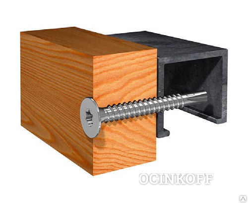 Фото Саморез для крепления древесины к металлу 4.8х65 мм.