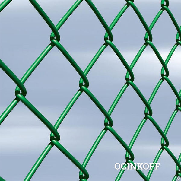 Фото Сетка рабица 35х35х2,5 рулон 1,5х10 м покрытие ПВХ (зеленая, синяя, коричне