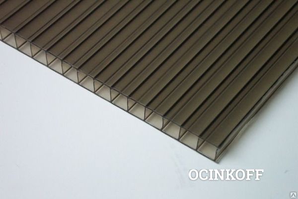 Фото Сотовый поликарбонат 8мм (2,1х6м) серый ЮГ-Ойл-Пласт
