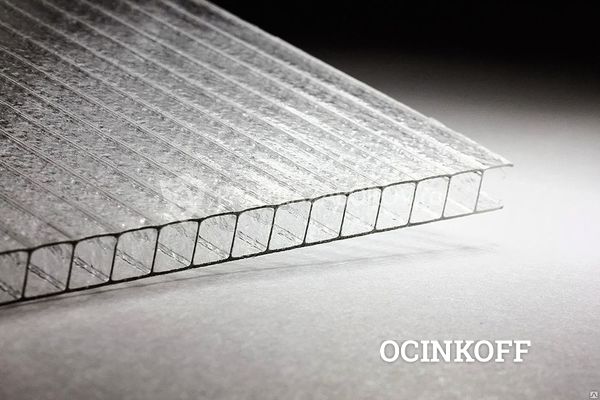 Фото Сотовый поликарбонат CARBOGLASS® Премиум 8 мм колотый лед прозрачный