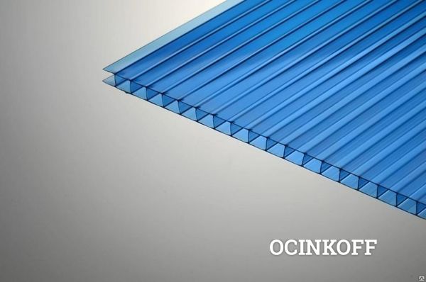 Фото Сотовый поликарбонат в листах Petalex Pronto 6мм синий 1,2 кг/м2, 2,1х6м