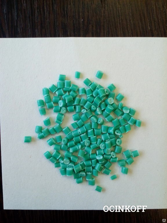 Фото Вторичная гранула полипропилена зеленая