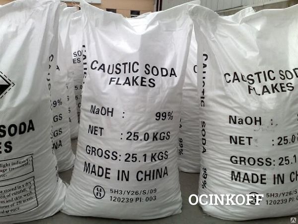 Фото Сода каустическая гранулированная Китай 25 кг