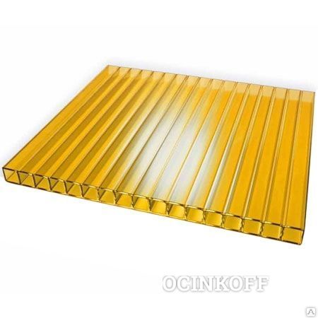 Фото Цветной поликарбонат желтый 2,1м*6м (4мм)