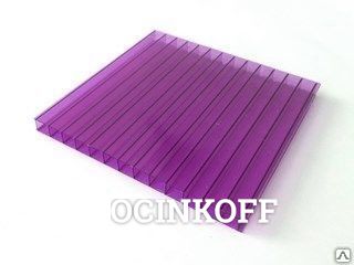 Фото Поликарбонат сотовый фиолетовый 4 мм