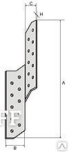 Фото 210*40*40*2мм держатель балки левый, цинк