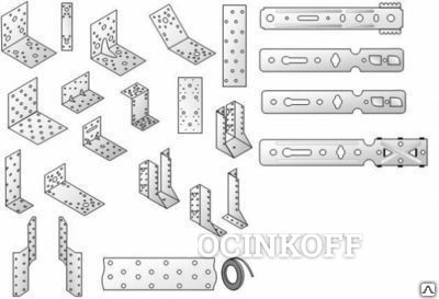 Фото Уголок крепежный 70*70*55*2,0 мм, цинк(100) Россия
