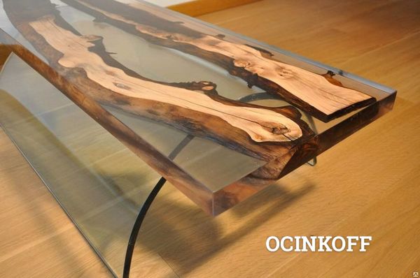 Фото Смола для заливки прозрачных столов Crystal 3D (комплект - 1,5 кг)