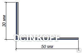 Фото Угол наружный ПВХ металл 0,03*0,05*2 м 1,6мм