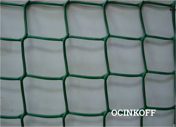 Фото Сетка пластиковая 1,0м х 20м ячейка 50х50 мм зеленый