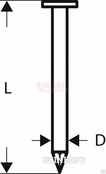 Фото BS-GKG 2.8x75мм Гвоздь BOSCH с круглой головкой SN21RK 75G, артикул 3165140