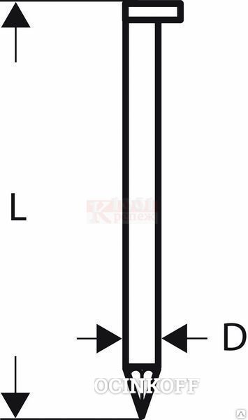 Фото BS-GDOG G 3.1x90мм Гвозди BOSCH в обойме с D-образной головкой типа G SN34D