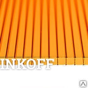 Фото Сотовый поликарбонат 20мм оранжевый 2,1х6м