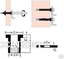 Фото М 5*21.5 (9.6/14,0*0.9) заклепка-гайка резиновая EPDM (RUBBER-NAT) RIVIT