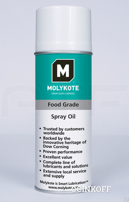 Фото Смазка Molykote Food Machinery Spray Oil (аэрозоль, 400 мл)