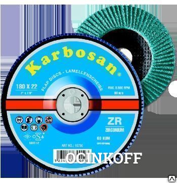 Фото Круг (диск) лепестковый 125x22 №80 ZR (zirconium) 30450 Karbosan