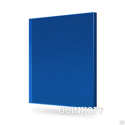 Фото Монолитный поликарбонат толщина 3 мм, плотность 3,6 кг/кв.м. Синий.