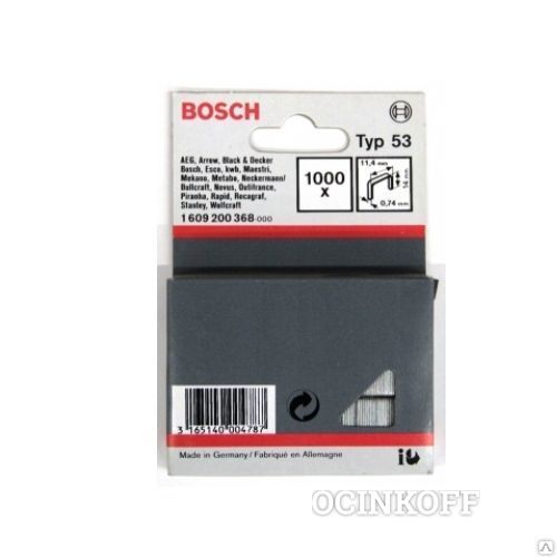 Фото Скобы BOSCH тип 53, 14мм 1.609.200.368