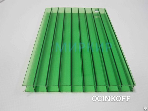 Фото Монолитный поликарбонат 2,05x3,05м 8мм зеленый