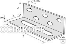 Фото 40* 40*120*2мм уголок скользящий крепежный, цинк