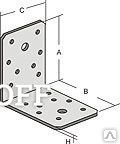 Фото 70*70*55*2мм уголок крепежный равносторонний, цинк