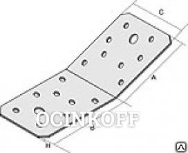 Фото Уголок для стр. соед.135 град 70х70х55х2,0 мм оц. //50