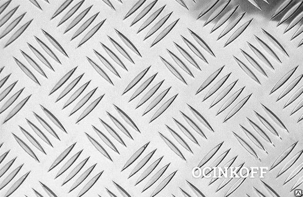 Фото Лист квинтет рифлёный алюминий 1.5 мм