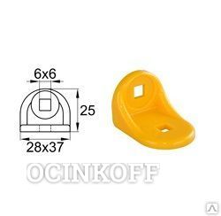 Фото 36*25*28мм уголок крепежный пластиковый для детских площадок, желтый