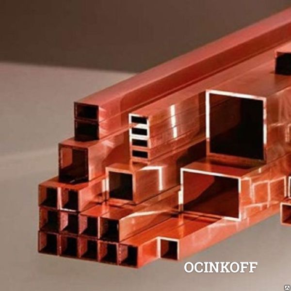 Фото Труба медная профильная 5х5х1,3 мм М1Т ГОСТ 16774-2015