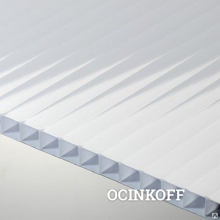 Фото Сотовый поликарбонат 8 мм белый Novattro 2,1x12 м (25,2 кв,м), лист
