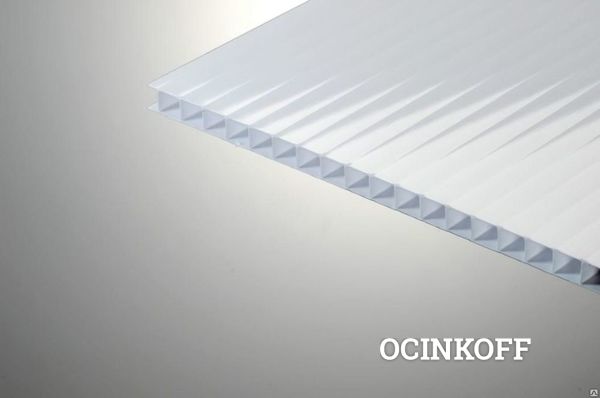 Фото Сотовый поликарбонат 16 мм молочный Novattro 2,1x6 м (12,6 кв,м), лист
