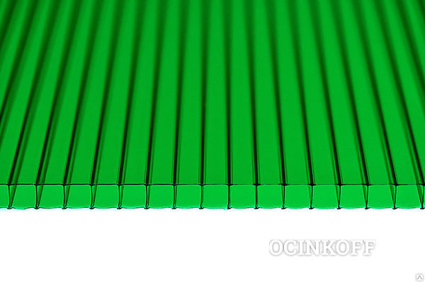 Фото Сотовый поликарбонат в листах PetAlex Primavera 8мм зеленый 1,1 кг/м2, 2,1х