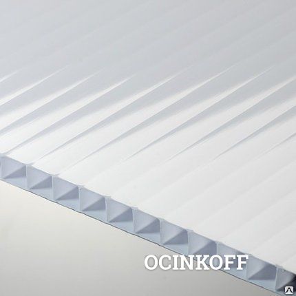 Фото Сотовый поликарбонат 4 мм белый Novattro 2,1x6 м (12,6 кв,м), лист