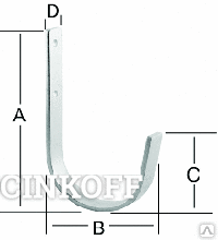 Фото 20*110*55*60мм крюк универсальный, цинк VORMANN