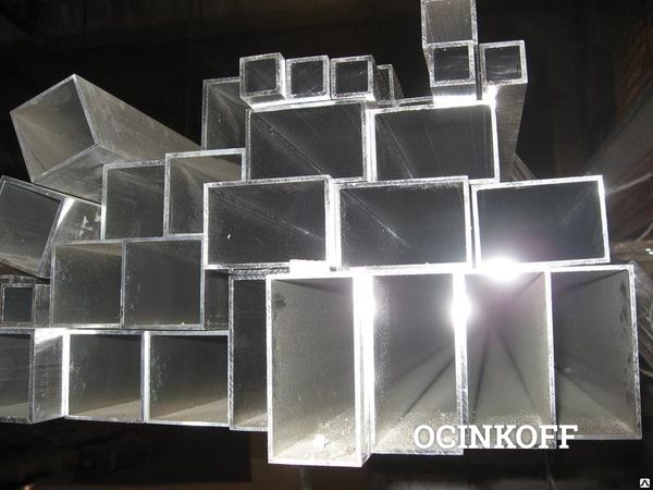 Фото Труба профильная алюминиевая 10 х 10 х 2 АМГ6 прямоугольная