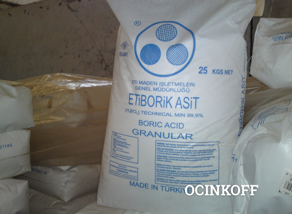 Фото Борная кислота меш.25 кг. производство Турция