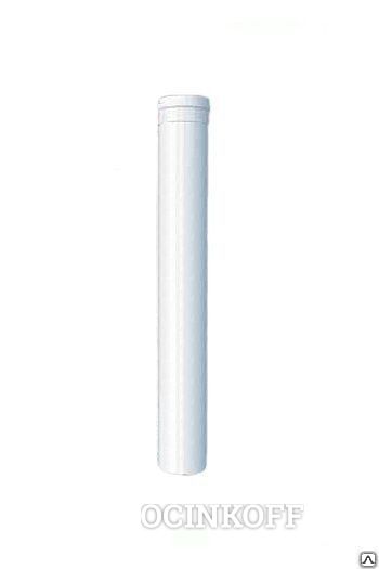 Фото Труба алюминиевая окрашенная белым д. 80, длина 1,00м