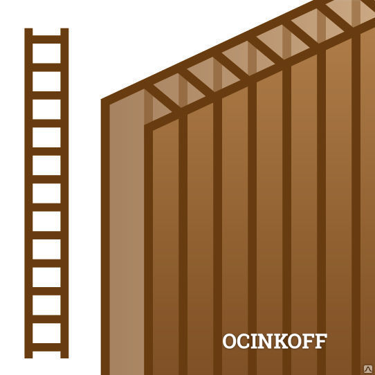 Фото Сотовый поликарбонат 20 мм Borrex коричневый, 2100*6000 мм