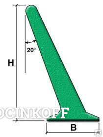 Фото ПВХ поперечный наклонный профиль серия H