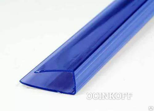 Фото Профиль торцевой 4 мм для поликарбоната синий