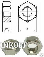 Фото М 1,4 гайка шестигранная, нерж. сталь А2 DIN 934