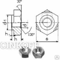 Фото М 4 гайка шестигранная приварная DIN929