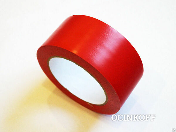 Фото ПВХ лента разметочная, самоклеющаяся 50мм на 33м, цвет красный Notrax
