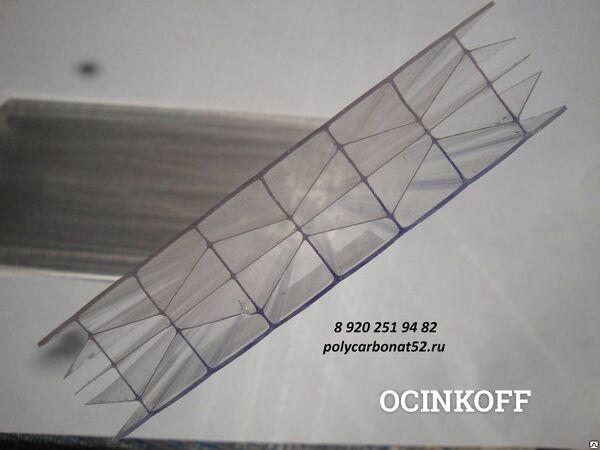 Фото Сотовый поликарбонат 10 мм ТИТАН СКАЙ, прозрачный (2,1*12м) плотность 1,75