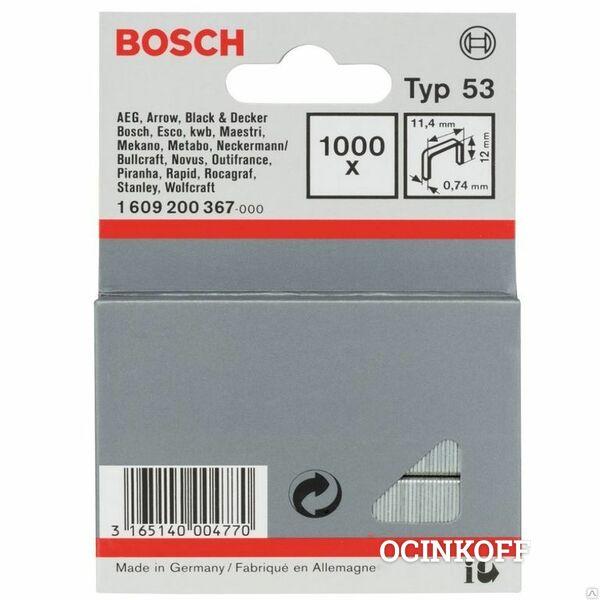 Фото Скобы BOSCH тип 53, 12мм 1.609.200.367