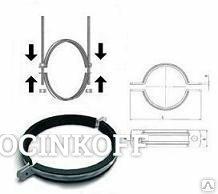 Фото 500мм хомут для воздуховода (М10) для двухточечного крепления