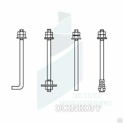 Фото Болт анкерный фундаментный ГОСТ 24379.1-80 ДЕЛЬТА-ИНЖИНИРИНГ