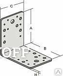 Фото 90*90*65*2мм уголок крепежный равносторонний, цинк