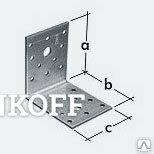 Фото 70*70*55*2,5мм уголок крепежный, цинк KL2 DOMAX