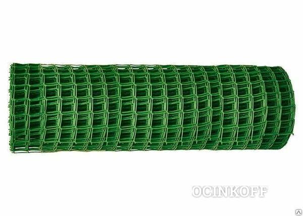 Фото Сетка садовая в рулоне 1х20 м, ячейка 50х50 мм, зеленая Россия